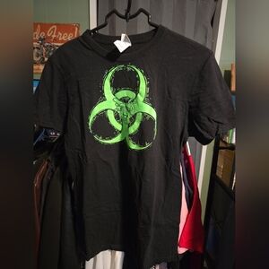 Gildan Black Tee with Green Graphic